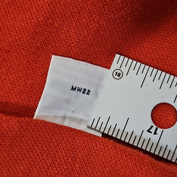 Polo Ralph Lauren Rugby Shirt Men's Large Orange Pony Long Sleeve Cotton Y2K - Picture 16 of 16